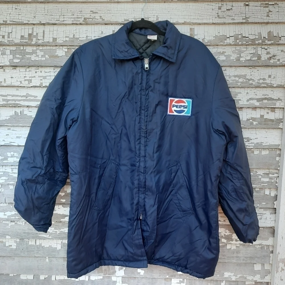 🌟 Vintage Unitog Pepsi coat jacket size large tall